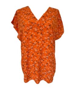 Egehoff Sofie bluse med blomst orange