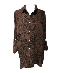 Egehoff skjorte med tekst brun