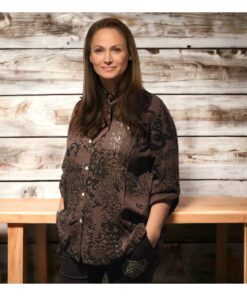 Alternative view of Egehoff skjorte med tekst brun