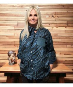 Egehoff skjorte palliet petrol sort